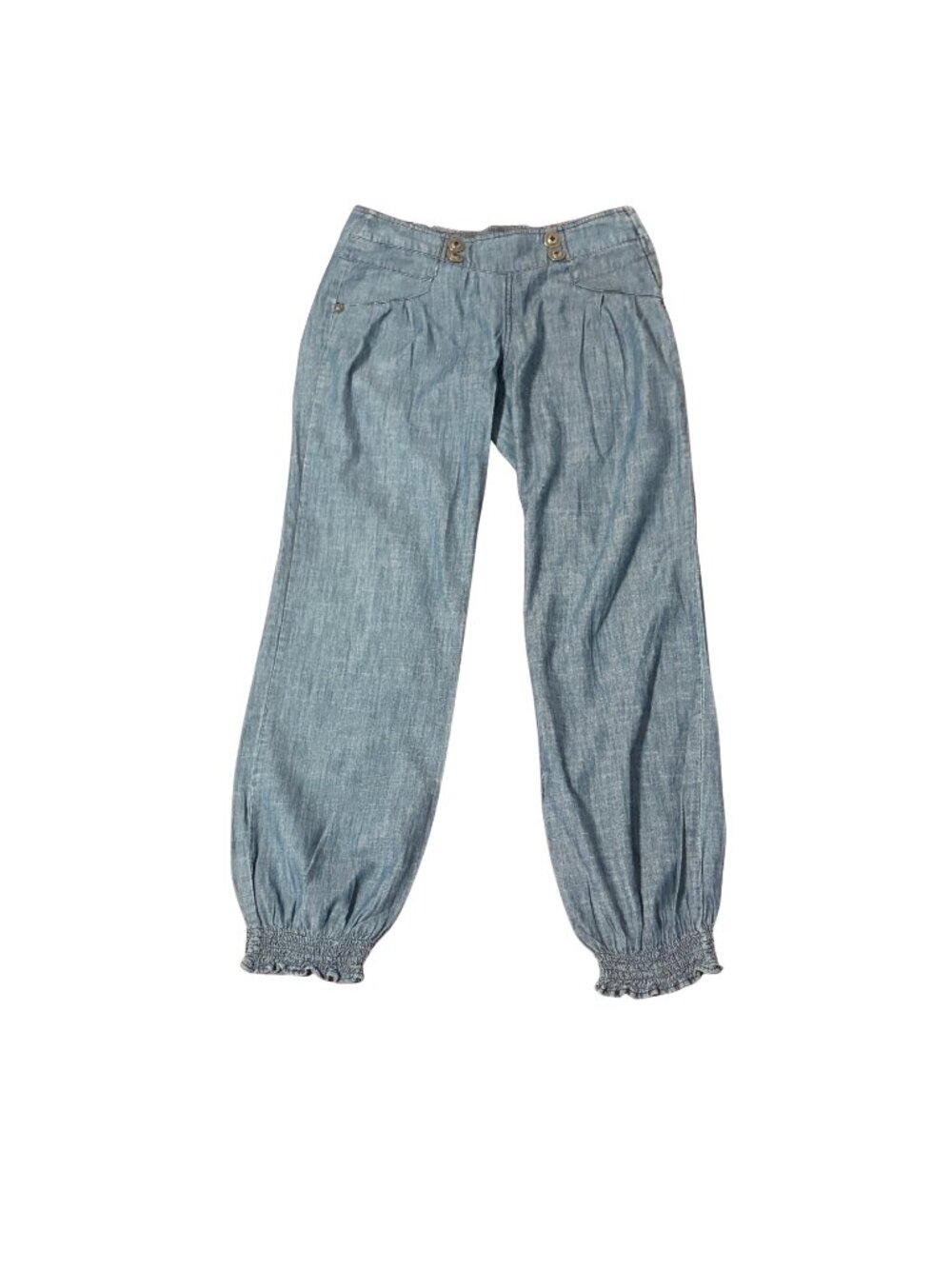 Zara Kids Side Zip Banded Hem Pants Cotton Loose Fit